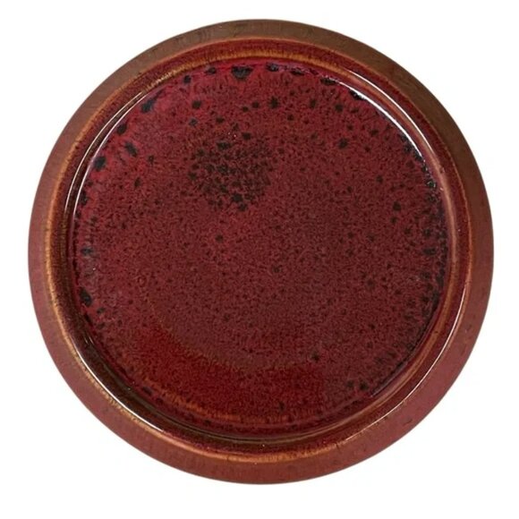 Pfaltzgraff red ceramic mug with lid / coaster - Picture 5 of 9